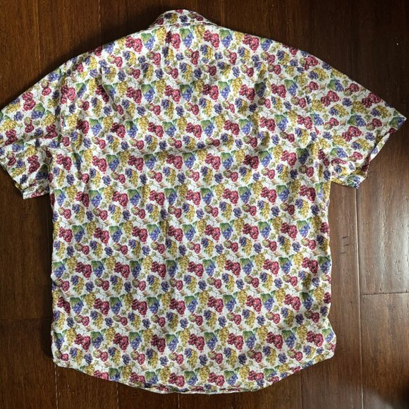 Wine Grape Short Sleeve Collared Shirt - Picture 2 of 3